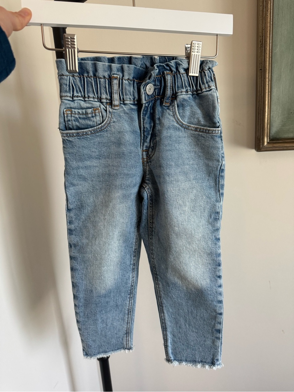 GAP Kids Light Wash Elastic Paperbag Waist Jeans